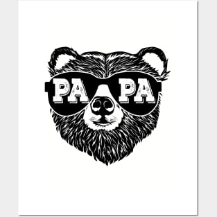 Retro Papa Bear New Dad Father's Day Daddy Birthday Family Posters and Art